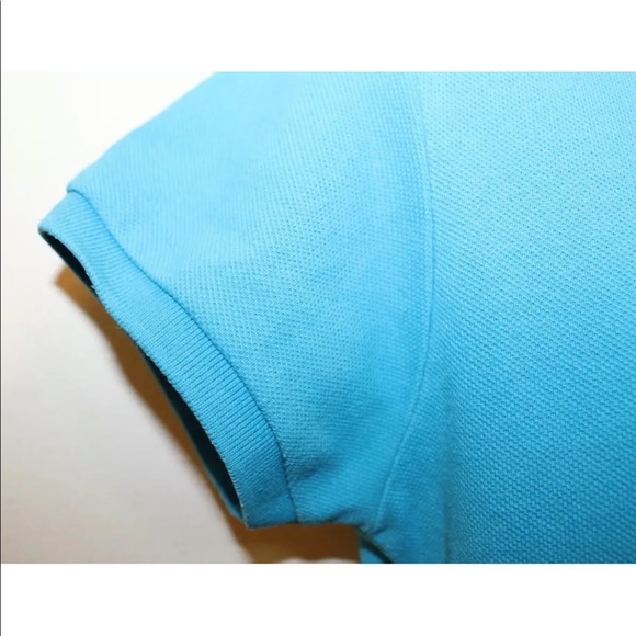 Lacoste Women Ocean Blue Polo Shirt Short Sleeve 6 - Picture 7 of 10